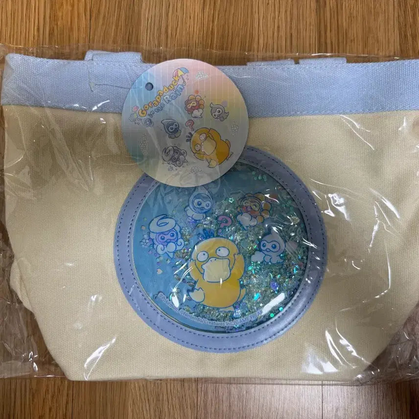 [BUNJANG] Pokemon Store Rainy Day Golduck Glitter Tote Bag / 포켓몬스토어 빗속의 고라파덕 글리터 토트백