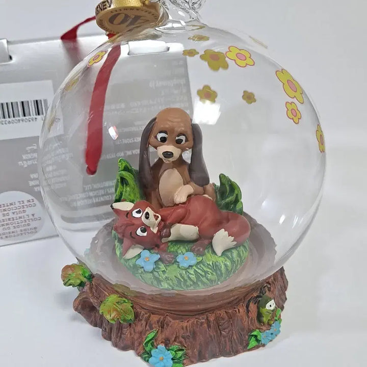 [BUNJANG] Disney Parks 40th Anniversary Toad and Copper Glass Ball Dome Ornament 2021 / 디즈니 유리 볼 돔 오너먼트 토드와 코퍼 40주년 2021