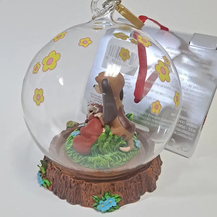 [BUNJANG] Disney Parks 40th Anniversary Toad and Copper Glass Ball Dome Ornament 2021 / 디즈니 유리 볼 돔 오너먼트 토드와 코퍼 40주년 2021
