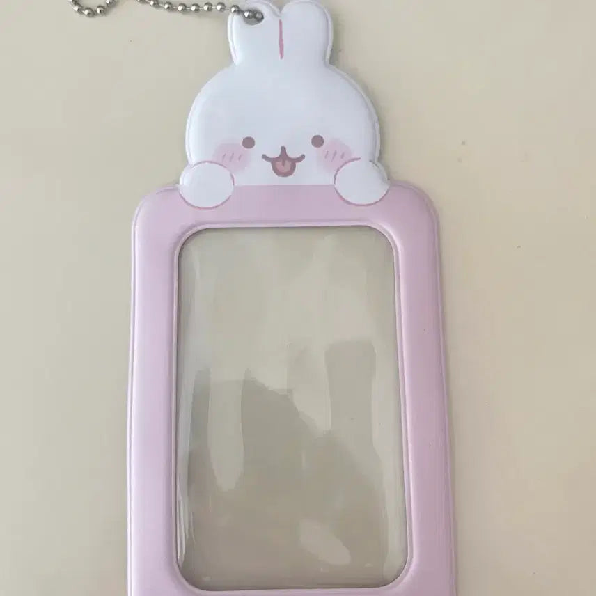 [BUNJANG] Pink Rabbit Photocard Holder / 핑크색 토끼 포카홀더