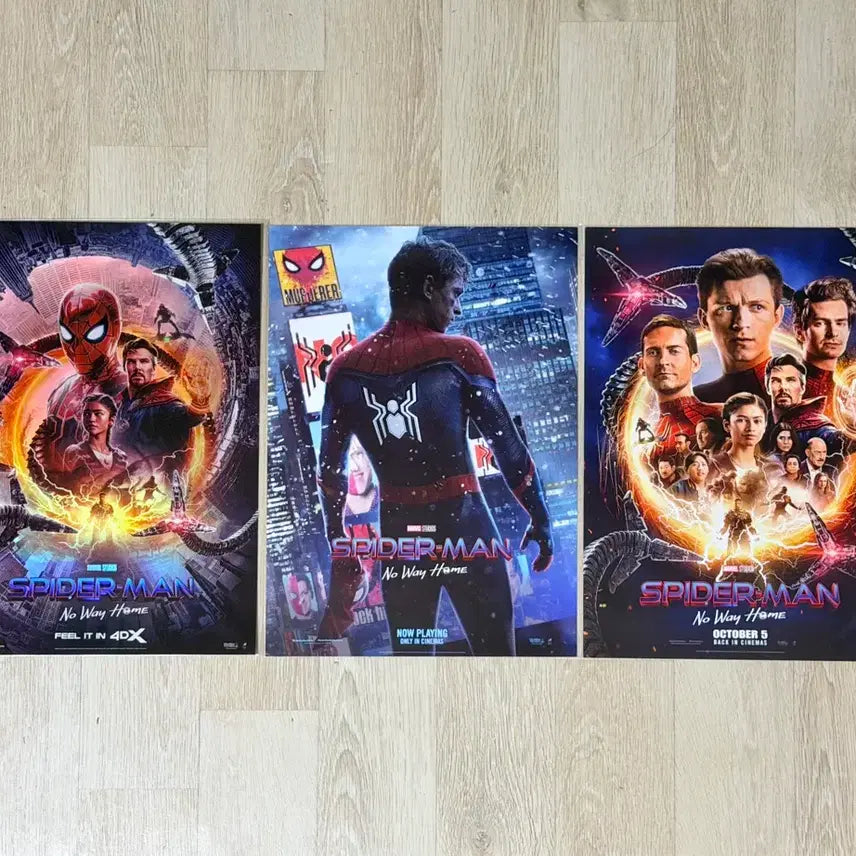 [BUNJANG] Spider-Man: No Way Home 4DX, 7 Million Viewer, Fun Version Poster 3-Set Bundle / <스파이더맨-노웨이홈> 4DX,700만,펀버전 포스터 - 3종 일괄