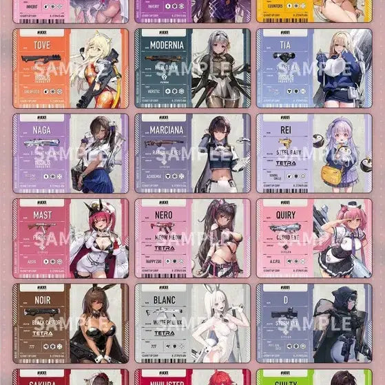 [BUNJANG] Niche Metallic Pass Vol. 2 Full Set Hit Cards (Including Blue Jeans Reif) / 니케 메탈릭패스2탄 전종 힛카드 청바지레후 포함