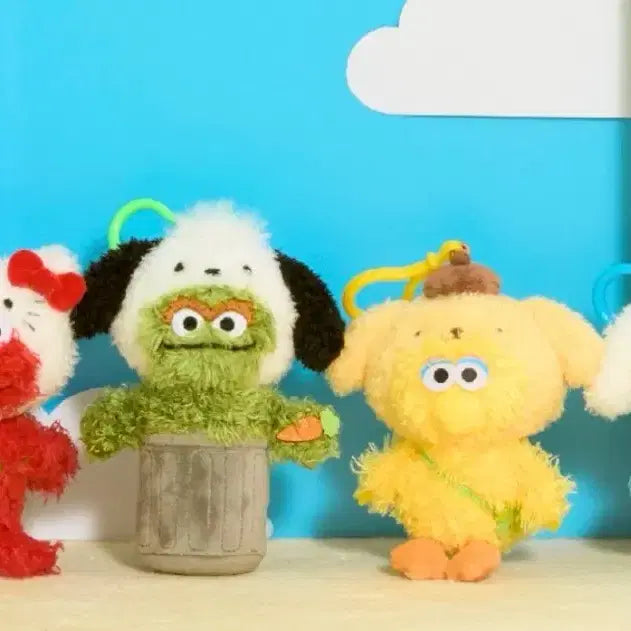 [BUNJANG] Sesame Street x Sanrio Collaboration Keychain / 세서미 산리오 콜라보 키링