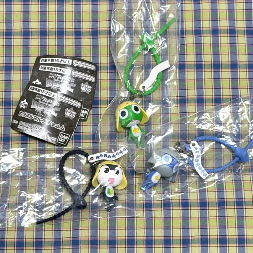 [BUNJANG] Bandai Sergeant Frog (Keroro) Colorful Charm Gacha Set of 3 / 반다이 개구리중사 케로로 컬러풀 멀티 챰 가챠 3종 일괄