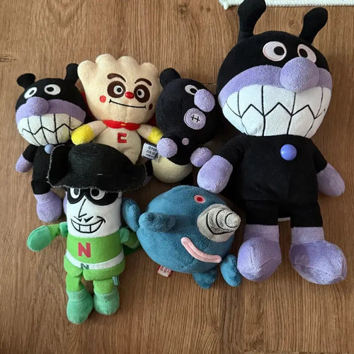 [BUNJANG] Anpanman Baikinman Cream Panda Muginrin Plush Set / 호빵맨 세균맨 크림판다 모구린 인형 누이 일괄 판매