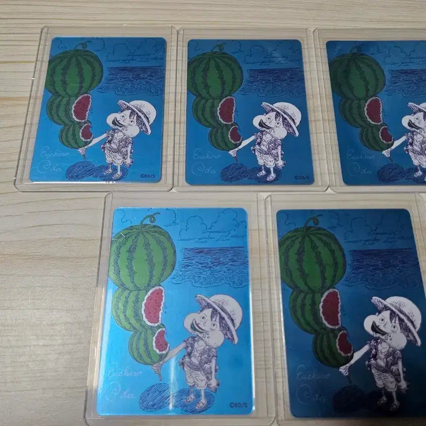 [BUNJANG] One Piece Card Watermelon Luffy Set (5 Cards) / 원피스카드 수박 루피 카드 5장 팝니다