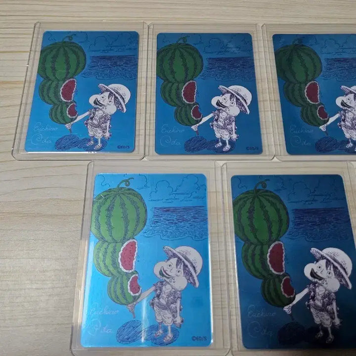 [BUNJANG] One Piece Card Watermelon Luffy Set (5 Cards) / 원피스카드 수박 루피 카드 5장 팝니다