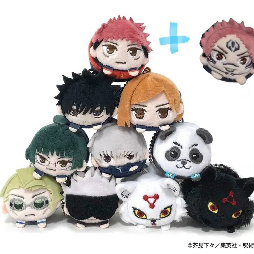 [BUNJANG] Jujutsu Kaisen Mamekororing Mascot Keyring Plush Full Set + Special Sukuna / 주술회전 마메코로링 마스코트 인형 키링 누이 풀셋 특전 스쿠나