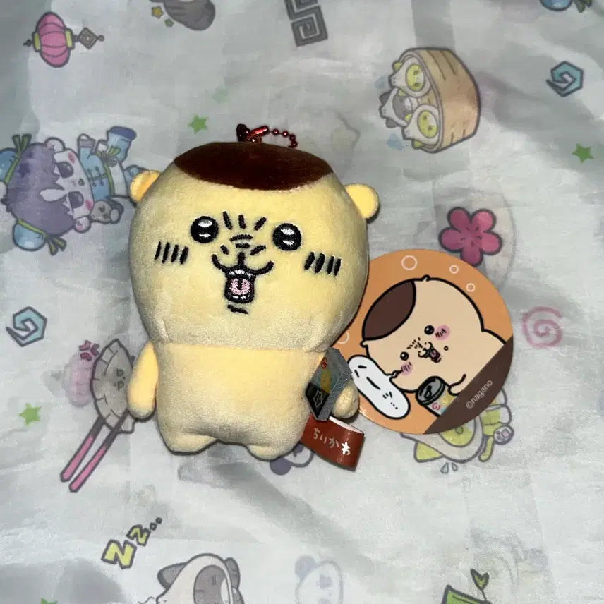 [BUNJANG] Chiikawa Kurimanju Basic Mascot Mini Keychain Plush 10cm / 새상품 쿠리만쥬 기본 마스코트 구 미니 mini 키링 인형  하치와레 치이카와 먼작귀