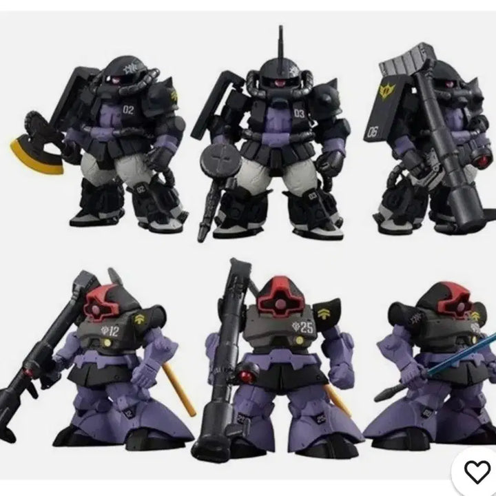 [BUNJANG] FW Gundam Converge Core Black Tri-Stars High Mobility Zaku II &amp; Dom Set / (FW 건담 컨버지)검은 삼연성 고기동형 자쿠II &amp; 돔 세트