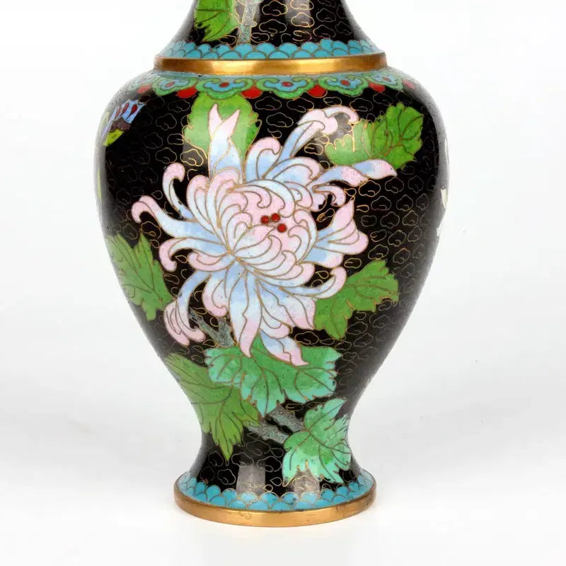 [BUNJANG] Republic of China Period Cloisonné Vase with Chrysanthemum and Butterfly Motif / 국화문경태란화병. 이벤트