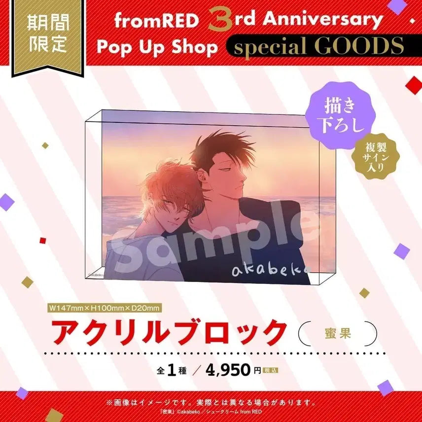 [BUNJANG] Akabeko Acrylic Block / 일본 BL 낙과 밀과 아카베코 akabeko 아크릴 블럭 블록