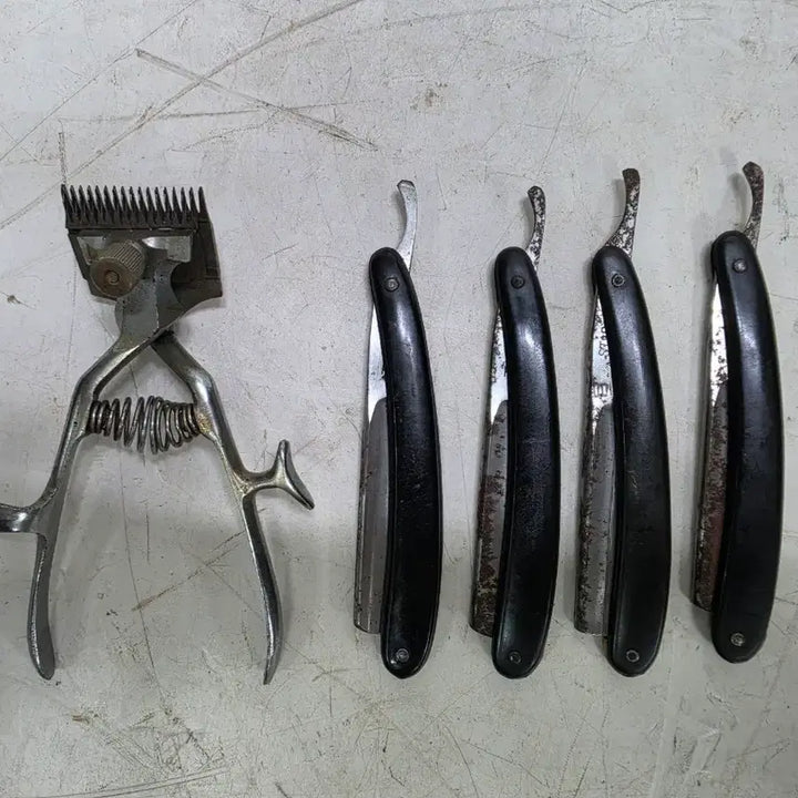 [BUNJANG] Antique Manual Hair Clipper and Razor Set / 바리깡/이발기계