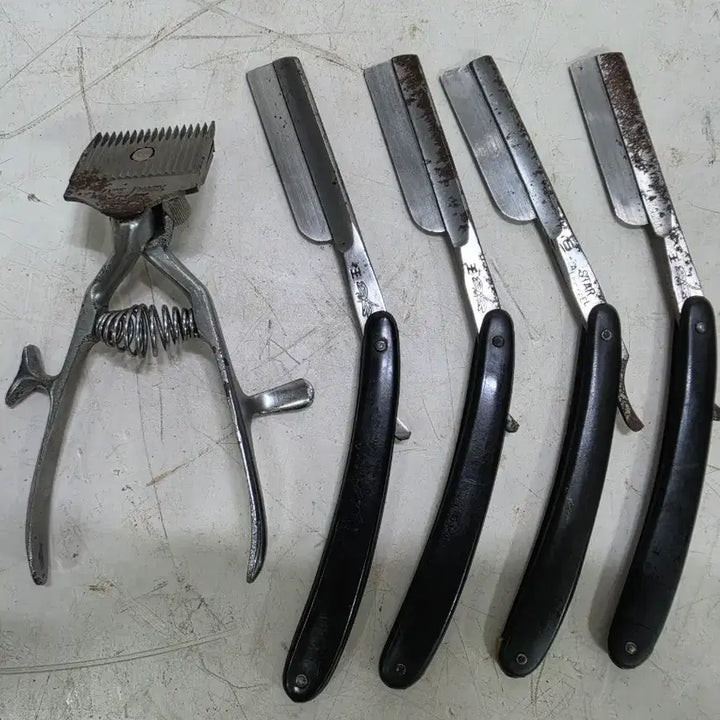 [BUNJANG] Antique Manual Hair Clipper and Razor Set / 바리깡/이발기계