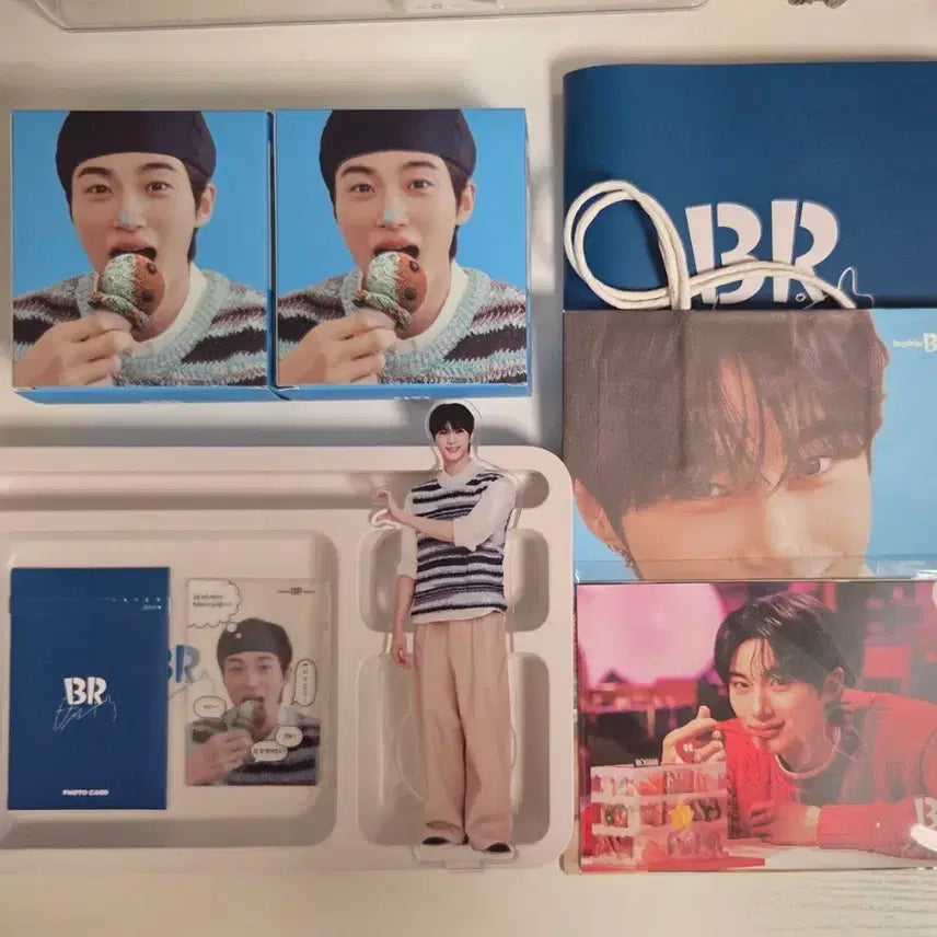 [BUNJANG] Byun Woo Seok Baskin Robbins Goods Bundle Set / 변우석 배라 아이스크림 굿즈 세트 일괄