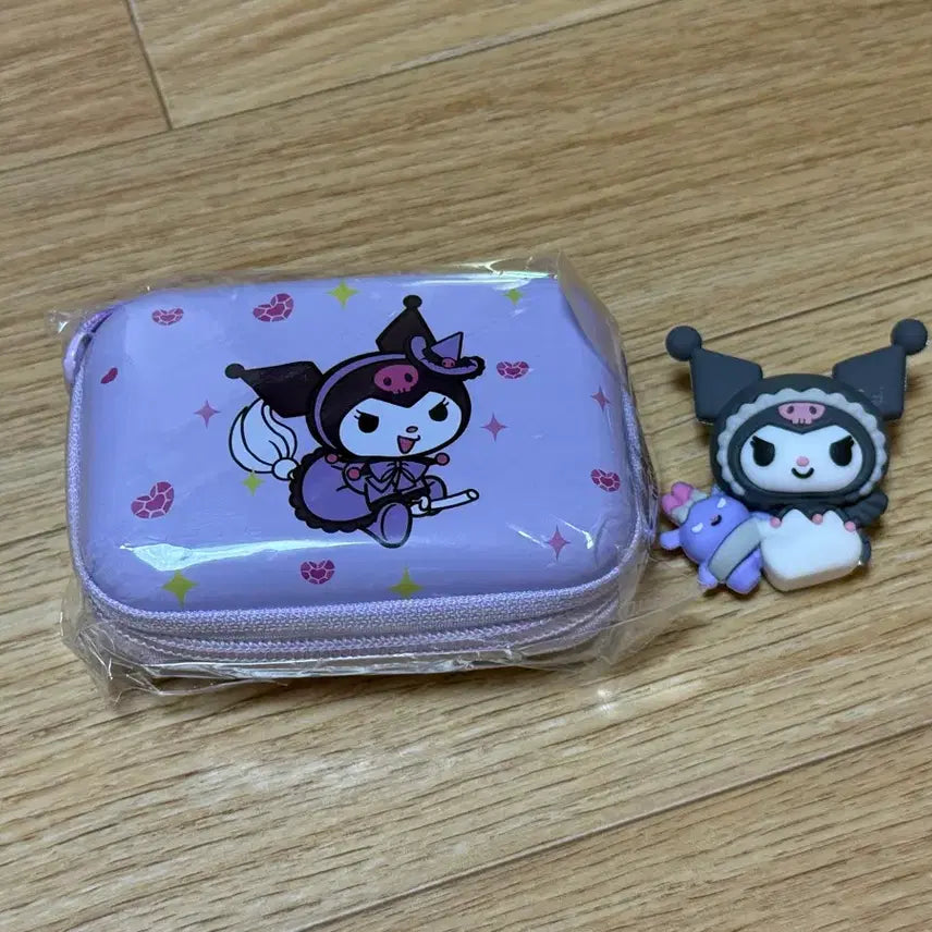 [BUNJANG] Sanrio Kuromi Pouch + Figure Set / 산리오 쿠로미 틴케이스 파우치 + 피규어 세트
