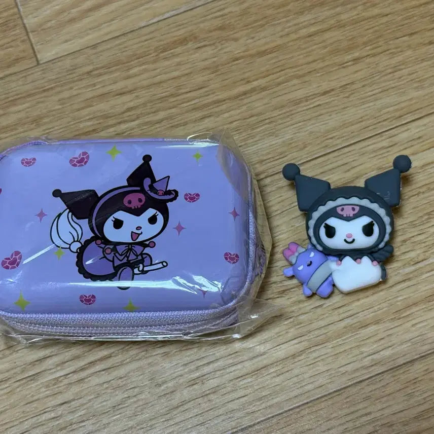 [BUNJANG] Sanrio Kuromi Pouch + Figure Set / 산리오 쿠로미 틴케이스 파우치 + 피규어 세트