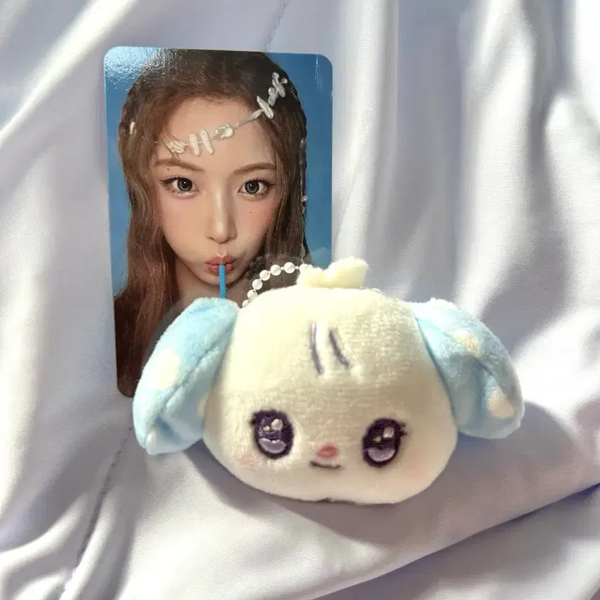 [BUNJANG] NMIXX Jiwoo Jjoomong Face Keyring Photocard / 엔믹스 지우 쮸멍이 페이스키링 포토카드 포카