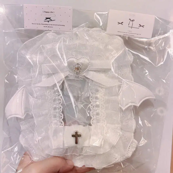 [BUNJANG] White Lace Handmade Photocard Holder Toploader Deco / 화이트 레이스 탑꾸 탑로더 꾸미기 핸드메이드 포카홀더