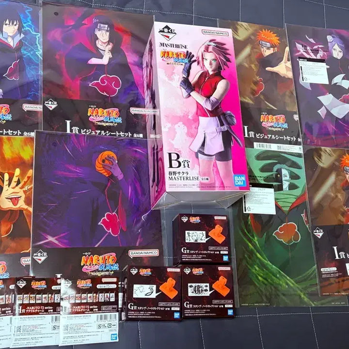 [BUNJANG] Naruto Ichiban Kuji B Prize Sakura Figure + 16 Merchandise Bundle Set (Sealed) / 미개봉)나루토 제일복권 B상 사쿠라+굿즈16종 일괄판매