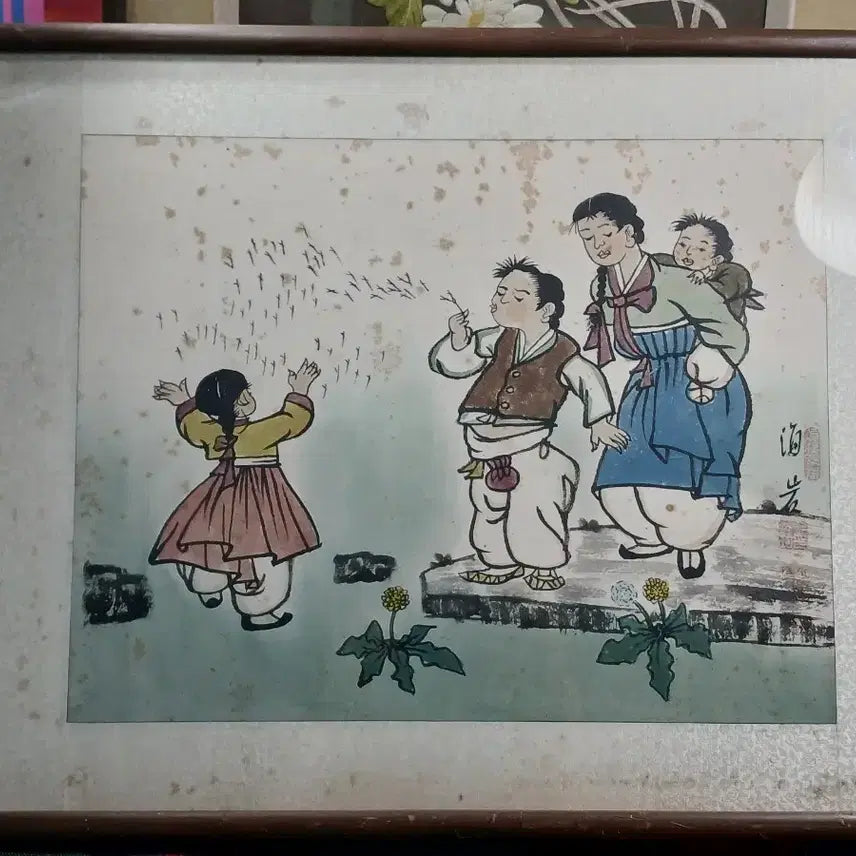[BUNJANG] Korean Traditional Painting Folding Screen / 한국화 옛날 그림 병풍