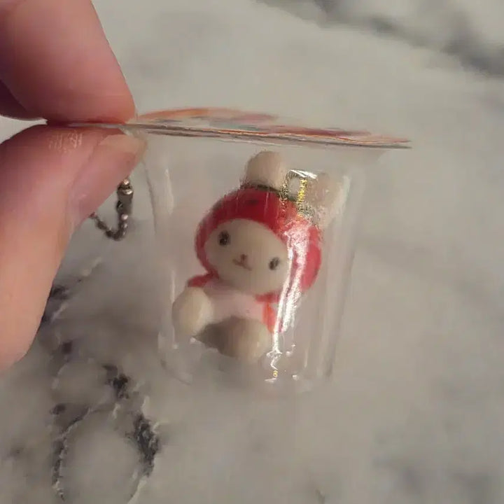 [BUNJANG] Classic Usazukin Cup Jelly Pudding Keyring Set (6 Types) / 고전 우사즈킨 컵 젤리 푸딩 키링 6종