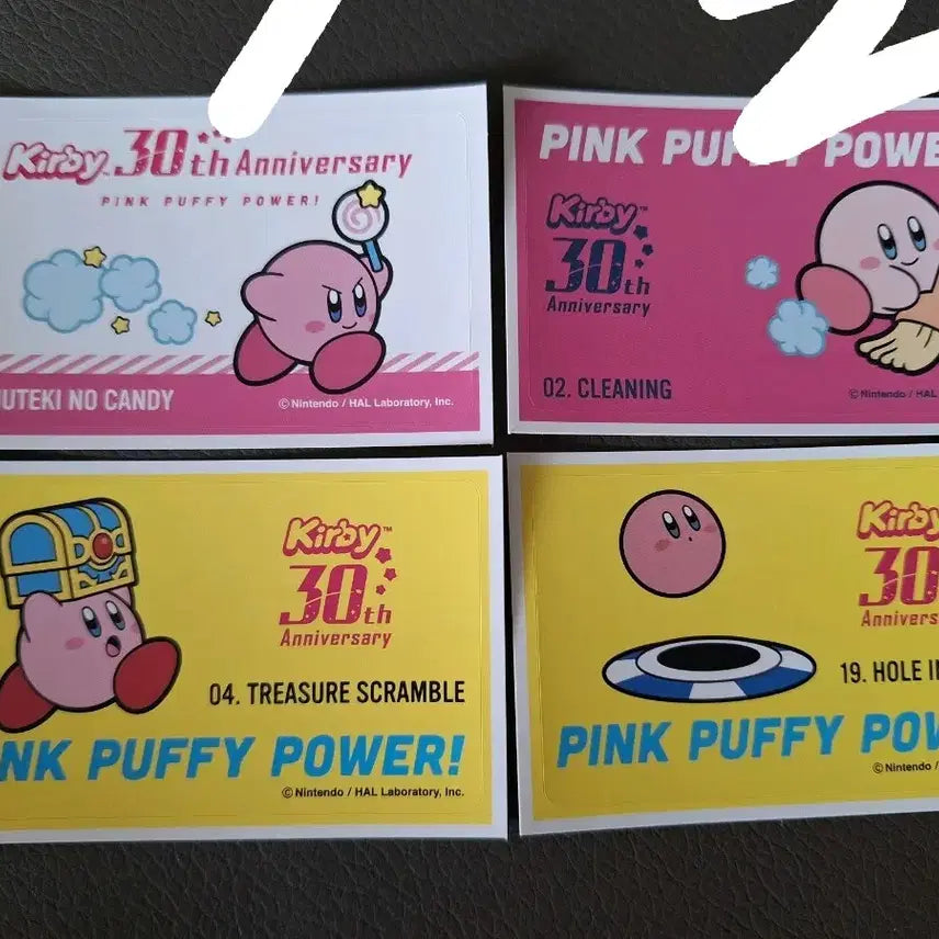 [BUNJANG] Kirby 30th Anniversary Pink Puppy Power Sticker Set (Pair) / 커비 30주년 핑크퍼피파워 스티커 2개 한쌍