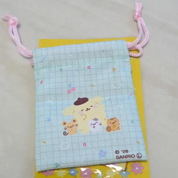 [BUNJANG] Pompompurin Baby Pouch + Nakayoshi Gummy Seal Set / 폼폼푸린 랜덤 파우치(베이비)+나카요시 구미씰 2개