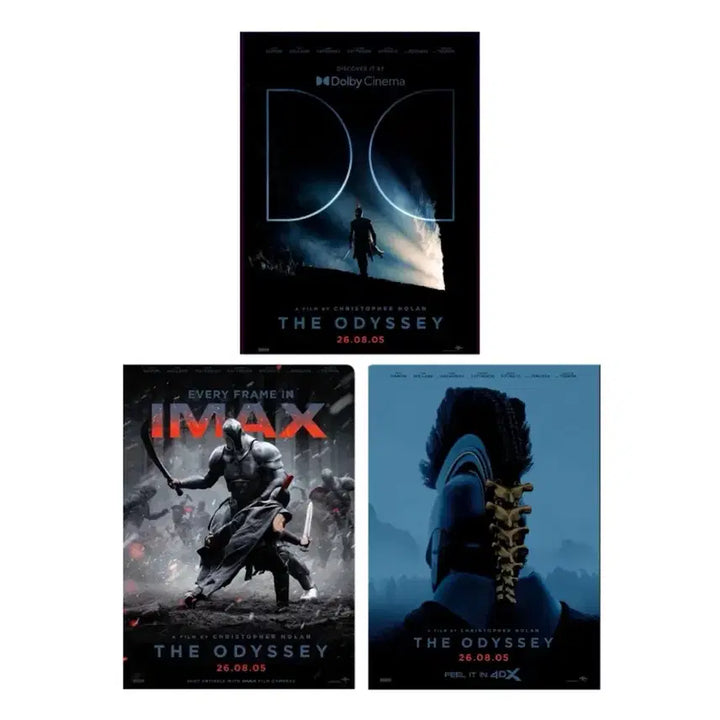 [BUNJANG] Odyssey Original Ticket, TTT, Art Card, Dolby, IMAX, 4DX Poster Set / [오디세이] 오리지널티켓/TTT/아트카드/돌비/아이맥스/4DX 포스터