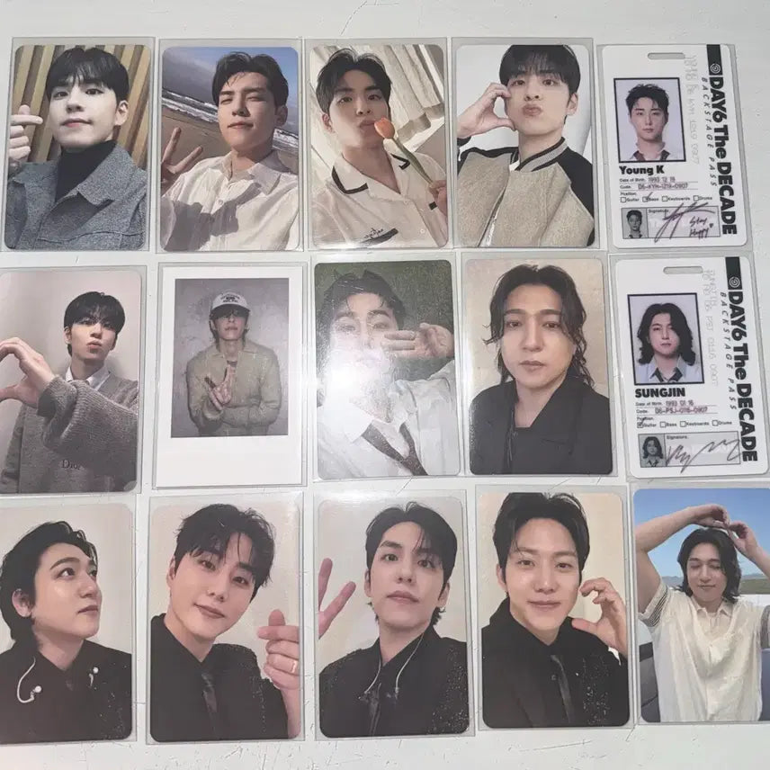 [BUNJANG] DAY6 Sungjin Jae Young K Young K Wonpil Dowoon Bundle Photocard Set / 무료배송 데이식스 성진영케이원필도운 포카