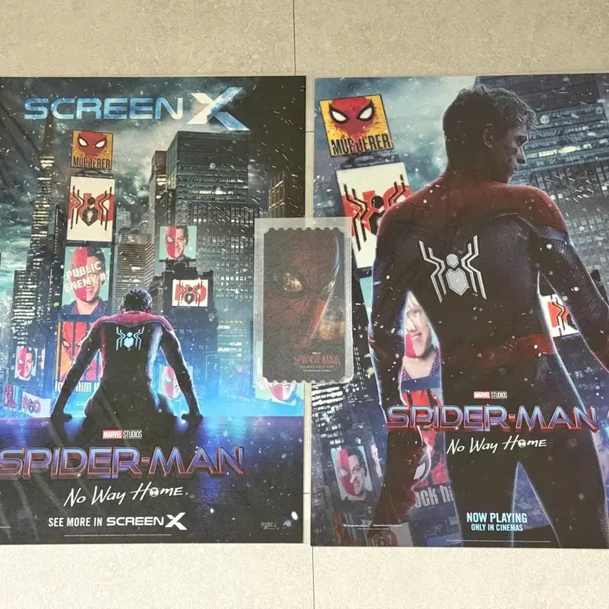 [BUNJANG] Spider-Man: No Way Home ScreenX Poster + Brand New Day OT Original Ticket Bundle / 스파이더맨 특전 노웨이홈 스크린엑스 포스터+스페셜 포스터