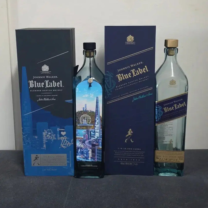 [BUNJANG] Johnnie Walker Blue Label Seoul Edition Empty Bottle with Case / 조니워커 블루라벨 서울 에디션 위스키 공병