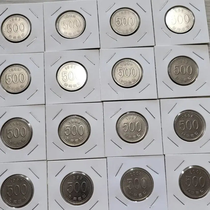 [BUNJANG] 1982-2018 Coin Collection Bundle (33 pcs) / 500원 사용제 1982 - 2018년 33개