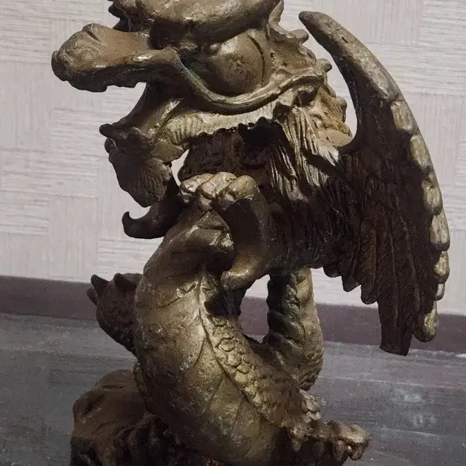 [BUNJANG] Bronze Dragon Sculpture - Compact Decorative Art / 아담한 용조각 동 브론즈작품