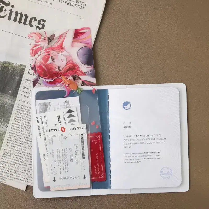 [BUNJANG] Lize Birthday Acrylic Boarding Pass Passport Case / 리제 생일 여권케이스 아크릴 보딩패스