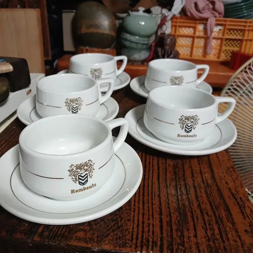 [BUNJANG] Vintage Rombouts Coffee Cup Set (5 pieces) / 빈티지Rombouts 커피잔 5세트