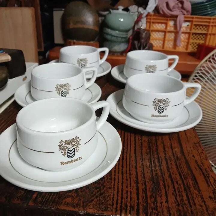 [BUNJANG] Vintage Rombouts Coffee Cup Set (5 pieces) / 빈티지Rombouts 커피잔 5세트