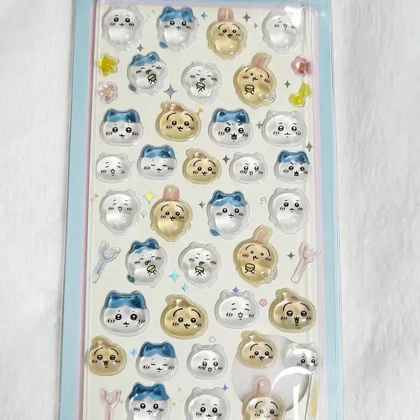 [BUNJANG] Chiikawa Usagi Hachware 3D Lenticular Stickers for Decorating / 치이카와 봉봉드롭 3d 입체스티커 우사기 하치와레 다꾸 폰꾸