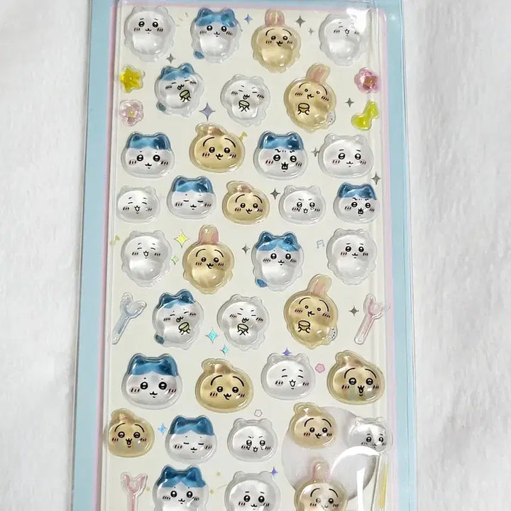 [BUNJANG] Chiikawa Usagi Hachware 3D Lenticular Stickers for Decorating / 치이카와 봉봉드롭 3d 입체스티커 우사기 하치와레 다꾸 폰꾸