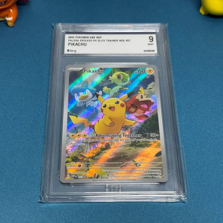 [BUNJANG] Pokémon Scarlet &amp; Violet Promo Pikachu (Korean, English, Japanese) - BRG Graded / BRG 9  피카츄 스칼렛 바이올렛 프로모 (한-미-일)