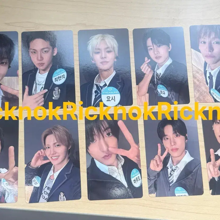 [BUNJANG] Treasure The Same Uniform Photocard Bundle Set / [10장일괄]트레저 더세임 교복 포카 포토카드 음원 스트리밍 인증 팔로우 이벤트treasure poca pc pob photocard