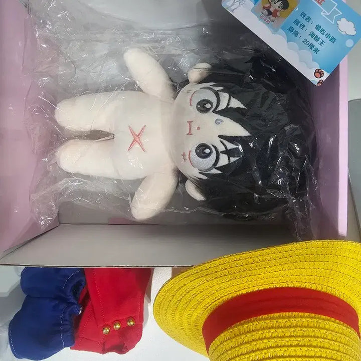 [BUNJANG] One Piece Monkey D. Luffy 20cm Cotton Doll (with clothes) / 원피스 몽키 d 루피 비공굿 20cm 솜인형 솜깅 팝니다.(옷 포함)