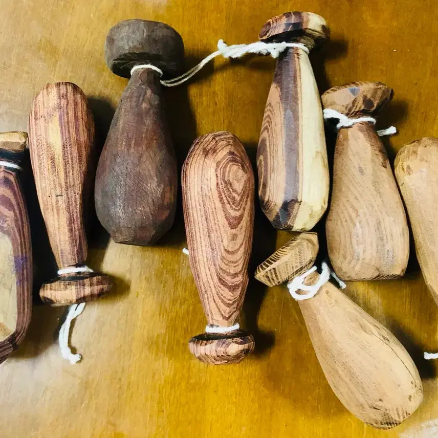 [BUNJANG] Antique Wooden Club Set (8 Pieces) / 독특한 나무 방망이 골동품 고급 목재 8개 세트
