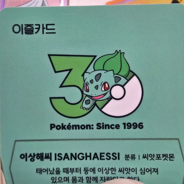 [BUNJANG] Pokemon 30th Anniversary Limited Edition "Bulbasaur" E-Z Card / 이상해씨 포켓몬 30주년 한정판 이즐 교통카드