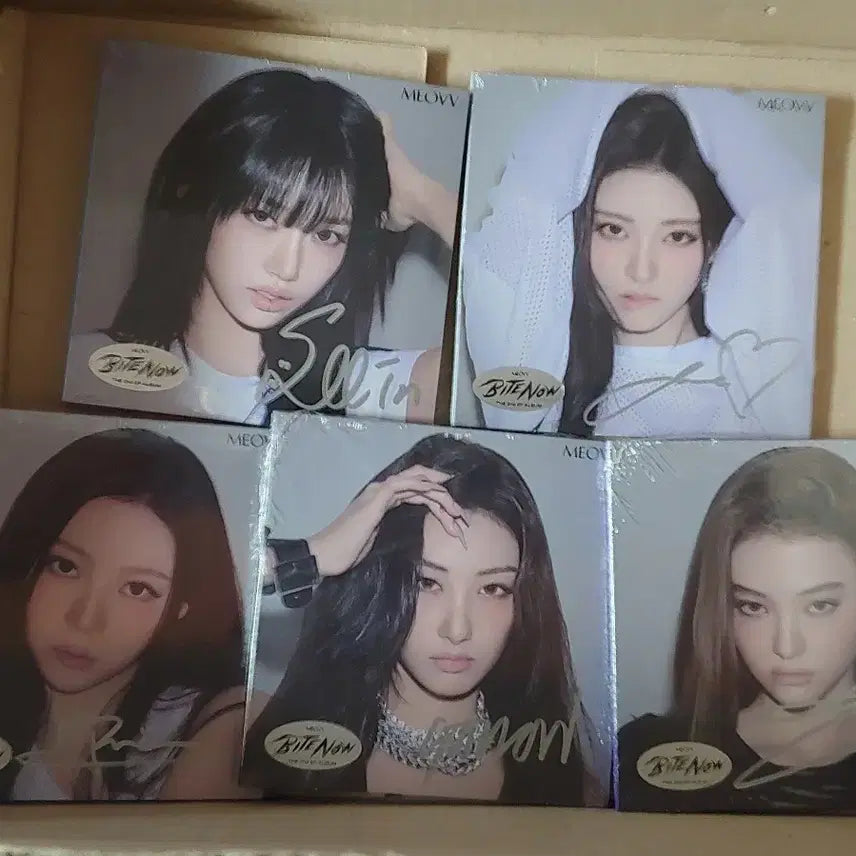 [BUNJANG] Blackpink Signed Album Bundle Set (5 Members) / meovv 5인 싸인 앨범 일괄 미야오 meovv 블랙핑크 blackpink 친필 싸인 앨범