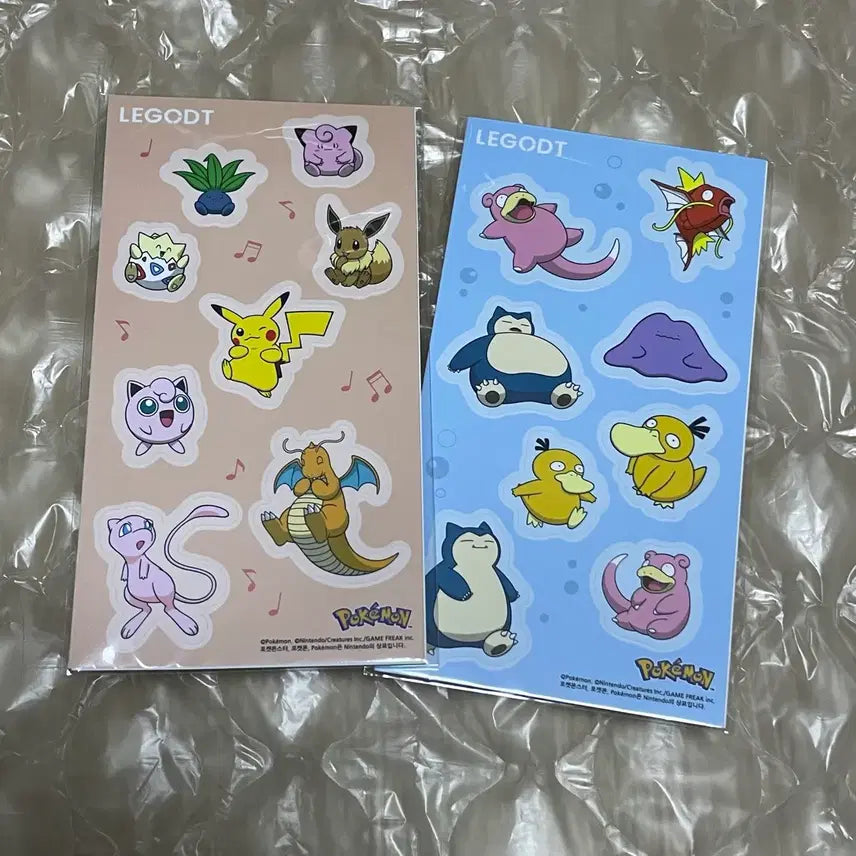 [BUNJANG] LEGOEAT Pokémon Sticker Set (2 Types, Sealed) / 미개봉)레고트 포켓몬 스티커 2종 세트