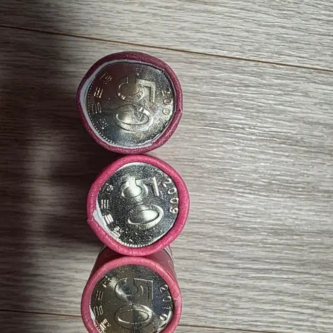 [BUNJANG] Bank of Korea 50 Won Coin Rolls (2007, 2009, 2010) / 한국은행 50원 동전롤 3롤 (2007,2009,2010)