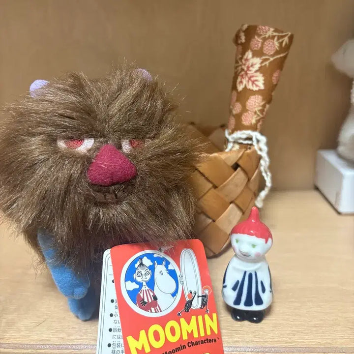 [BUNJANG] Moomin Basket Set with Moomin Plushies and Vintage Cloth / 무민 바구니 모음