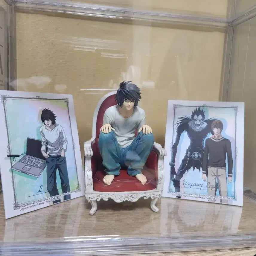 [BUNJANG] Death Note Ichiban Kuji B Prize L Figure + Paper Acrylic Set / 이번주까지)데스노트 제일복권 b상 L 피규어 + 페이퍼 아크릴 세트