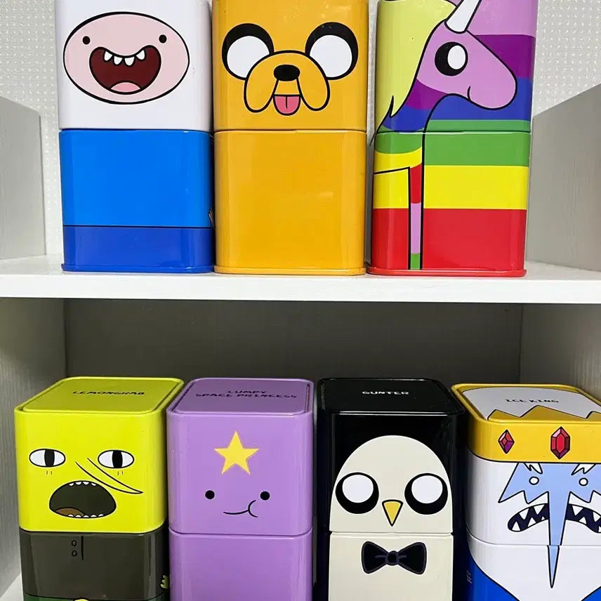 [BUNJANG] Adventure Time Character Tin Case Set (8 Types) / 핀과 제이크 어드벤쳐타임 캐릭터 틴케이스 8종 일괄